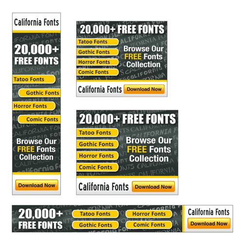 California Fonts needs Banner ads