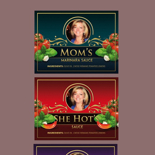 Label for custom sauce product