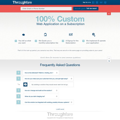New one page launch pad. Simple, Nordic design