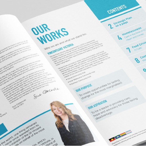 A clean, minimalist and modern annual report design