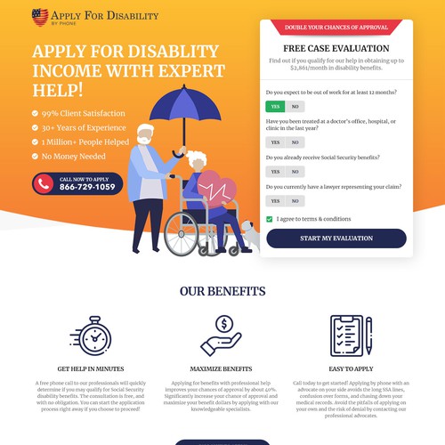 Disability Income Landing page