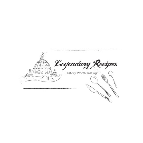 Exciting logo concept for Legendary Recipes website