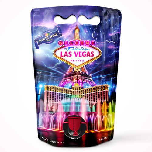 Las Vegas themed Wine Pouch – A Cityscape Packaging Design