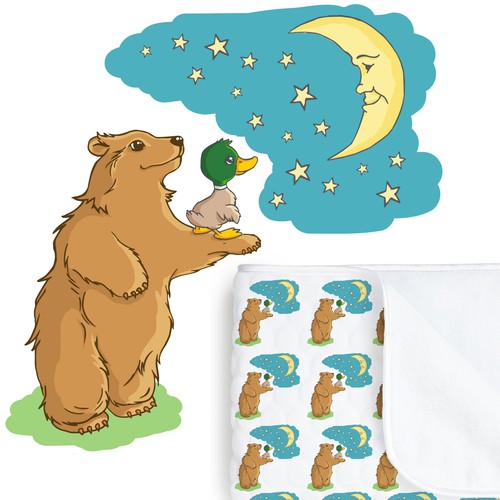 Illustration/design for baby blanket