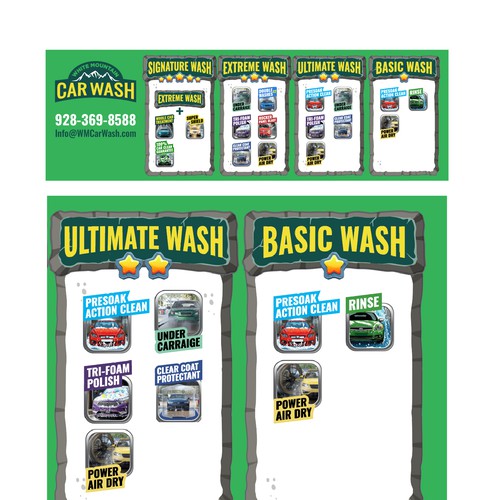 White Mountain Car Wash Shop Sign