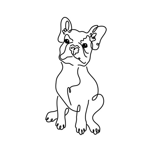Frenchie Line Art