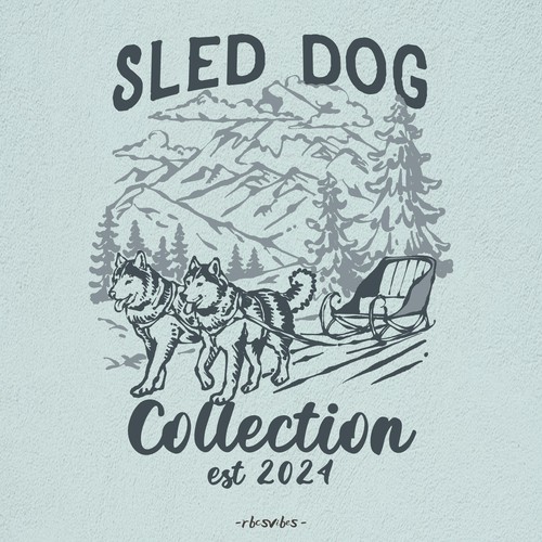 Sled Dog - Vintage Illustration
