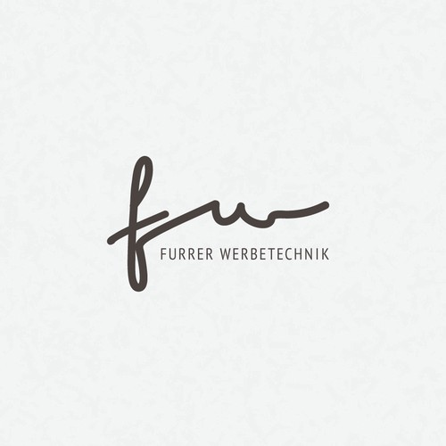 Handwritten style logo for an advertising artist