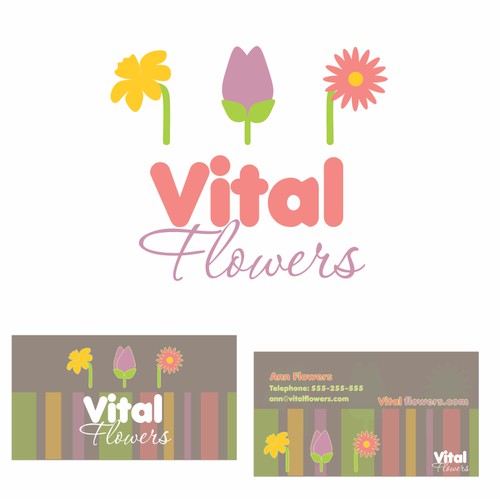 Help Vital Flowers with a new logo and business card