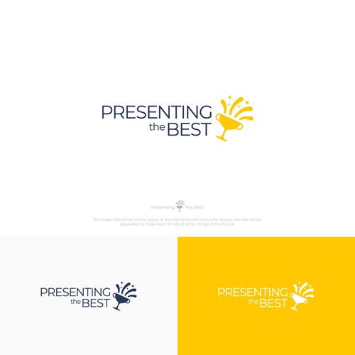 Minimal and playful logo concept for "Presenting the Best