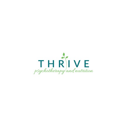 Sophisticated, creative and eye catching logo for Thrive Psychotherapy and Nutrition