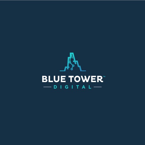 Logo design for BLUE TOWER DIGITAL
