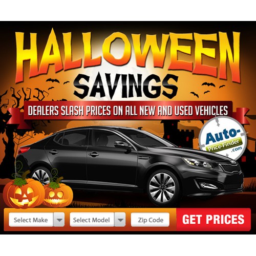 Design a Halloween Ad for an Exciting Automotive Company