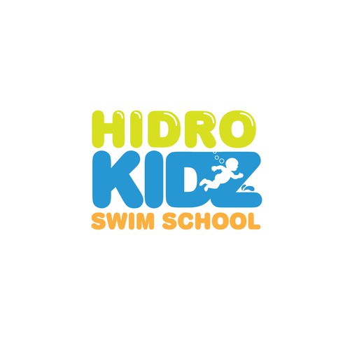 Logo for a swim school for kids