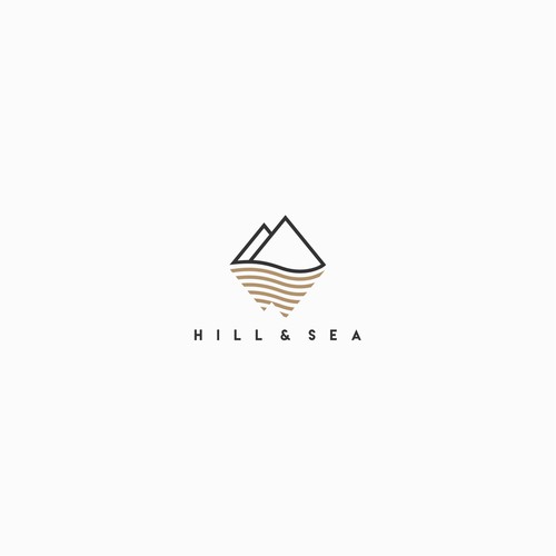 Clean, simple and minimalist logo for HILL & SEA