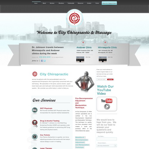 Help City Chiropractic with a new website design