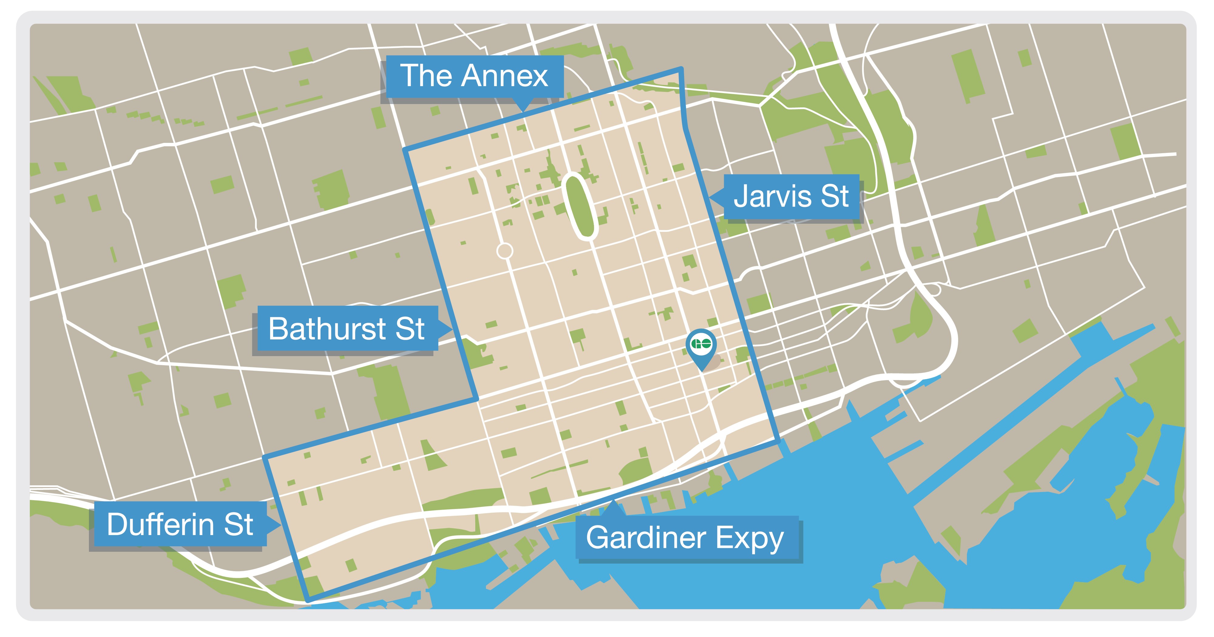 Create illustrations for RideCo's service regions