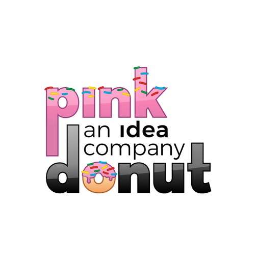 Logo Design for Think-Tank Company "Pink Donut" that Develops and Sells Ideas they Call Sprinkles