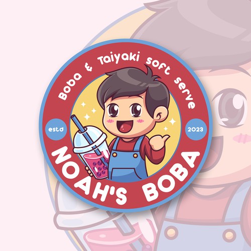 design logo for the boba and taiyaki shop