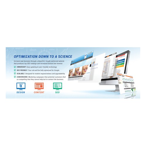 Create a clean, professional looking slider for an online marketing agency