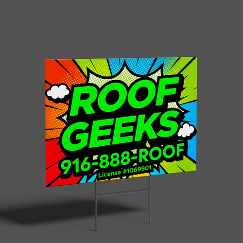 Roof Geeks Yard Sign
