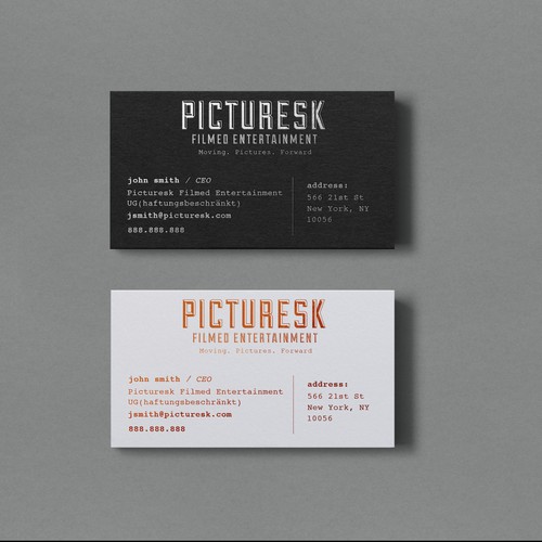 Business card design with typewriter feel