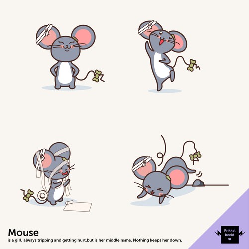 A fun mouse mascot to complete our Art-Holics family!