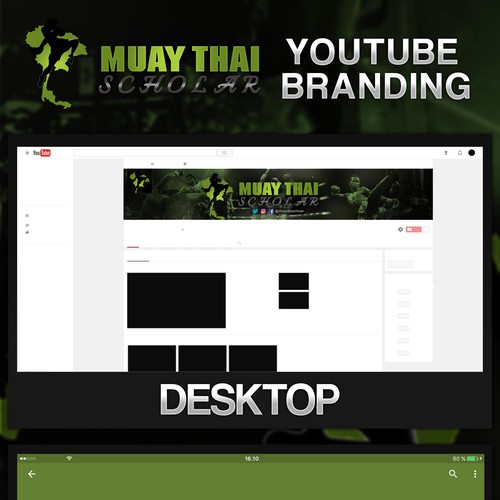 YouTube Channel Art For Thai Boxing Channel