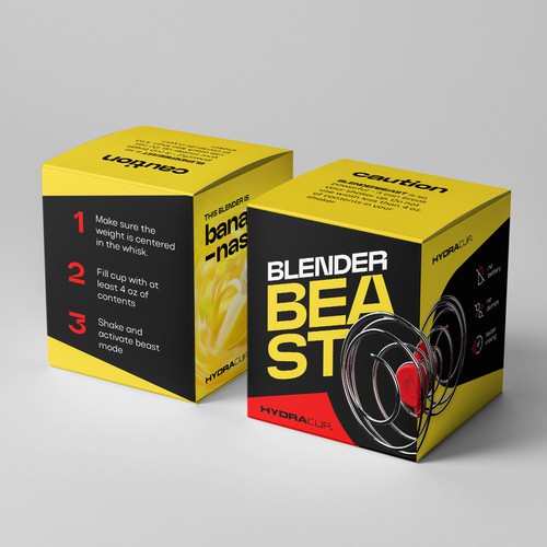 Create a Beast Mode Box Design for a game changing protein blender