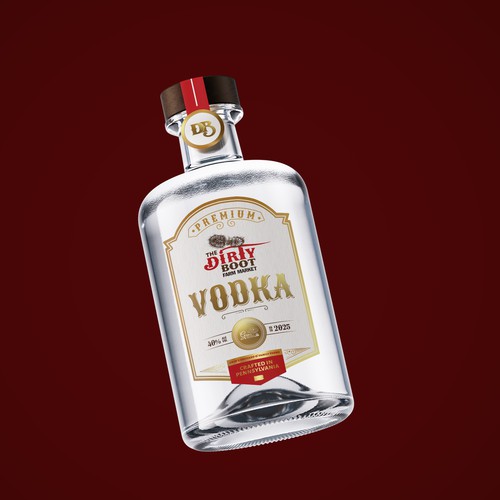 Dirty Boot - Vodka Bottle Label 