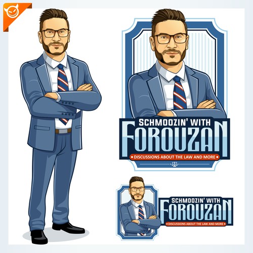 CHARACTER LOGO DESIGN for SCHMOOZIN with FOROUZAN