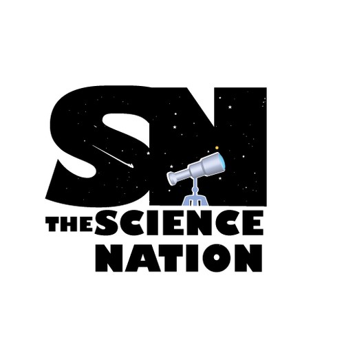 Create an attractive logo for a new public events series called The Science Nation