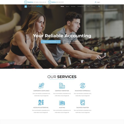 Compelling web re-design for accounting firm serving fitness businesses