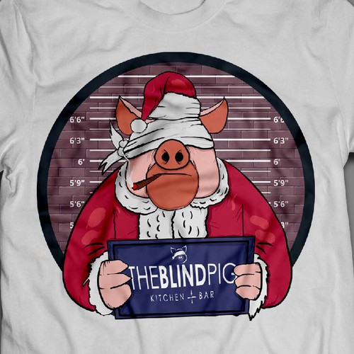 Blind Pig T shirt Illustration