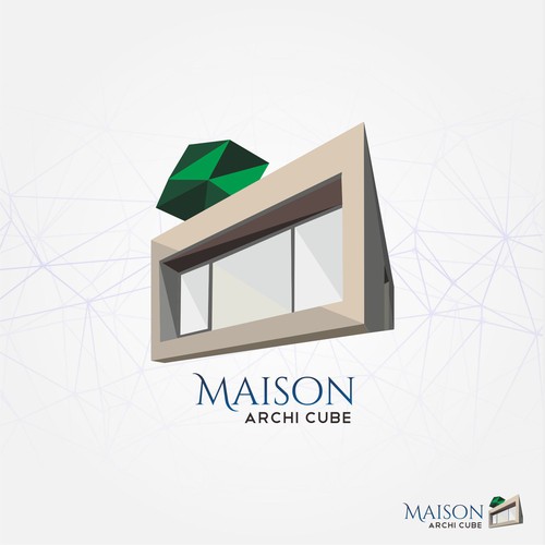Low Poly logo concept for Maison Archi Cube