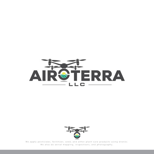 A logo for a cutting edge agricultural drone business