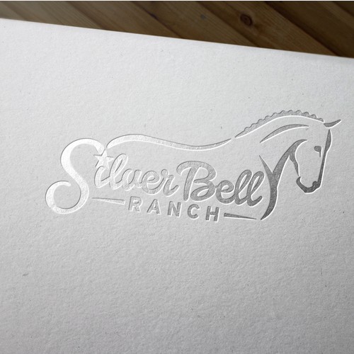 Classy logo for dressage horse facility