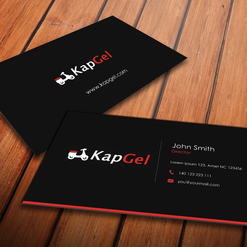 business card for a e-courier platform