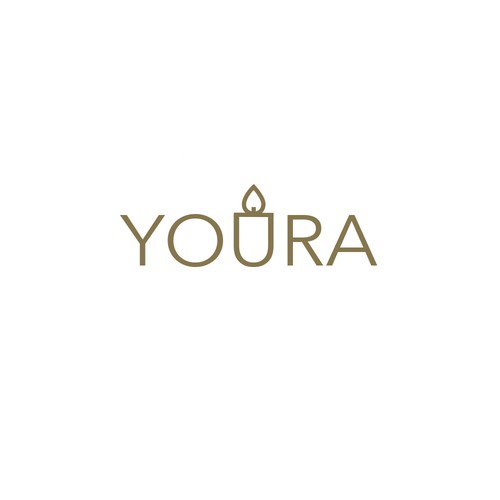 Minimalist logo concept for candle brand