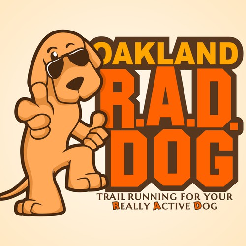 Awesome dog Logo for "Rad Dog", my new dog walking biz!