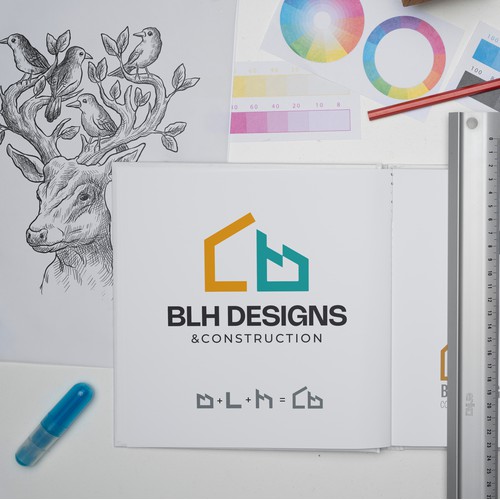 BLH construction logo design