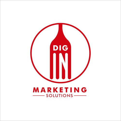 Sophisticad & Simple Logo Concept for DIG IN Marketing Solutions