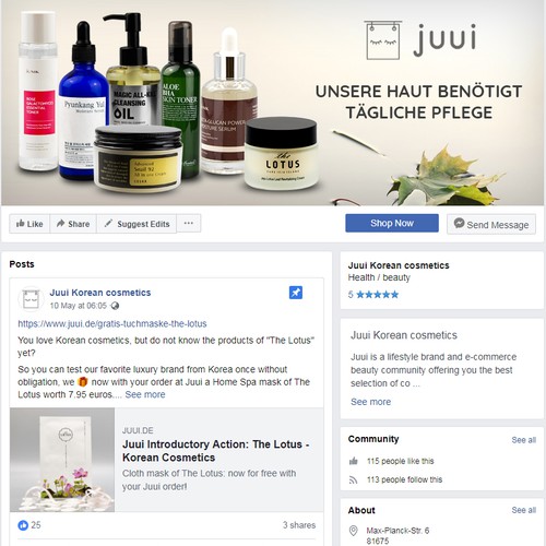 Facebook Banner for Online Cosmetics Store