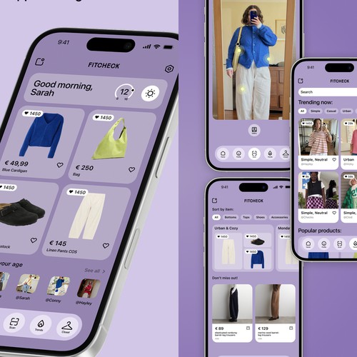 App design for AI generated outfits