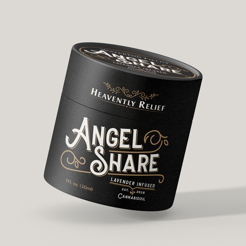 Label design for Angel Cream and Angel Share