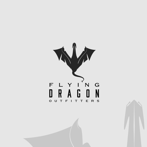 Simple flat dragon for an outfitting business