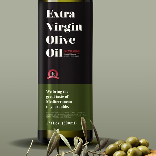 Olive oil label design