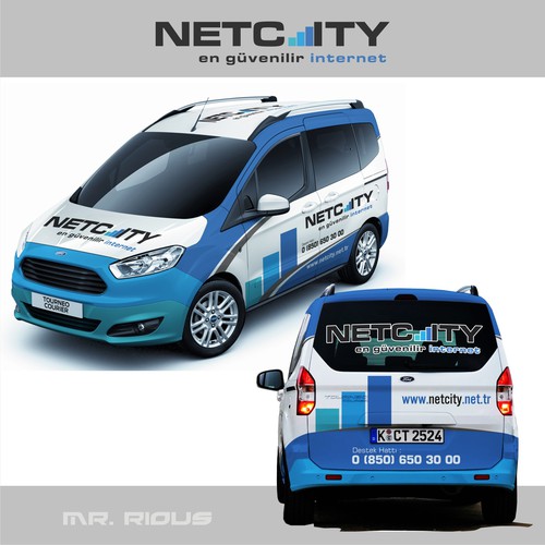 Car wrap Ford tourneo courier trend 2015 for Netcity.