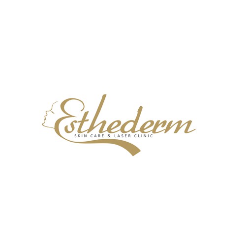 Female Head Logo Design for Esthederm
