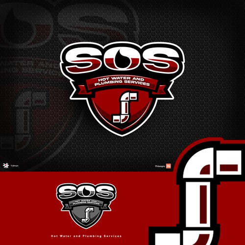 Modern Emblem Logo for SOS